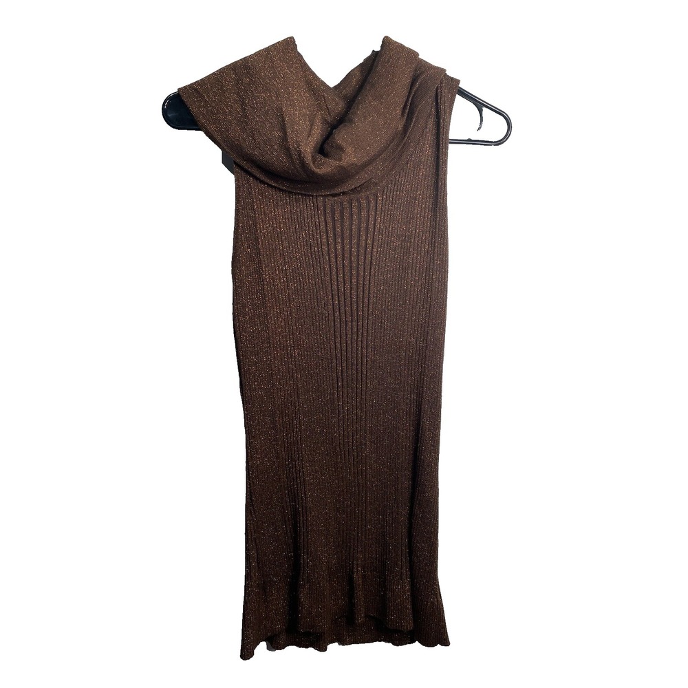 joseph A womens blouse size XL extra large brown sleeveless‎ oversized collar